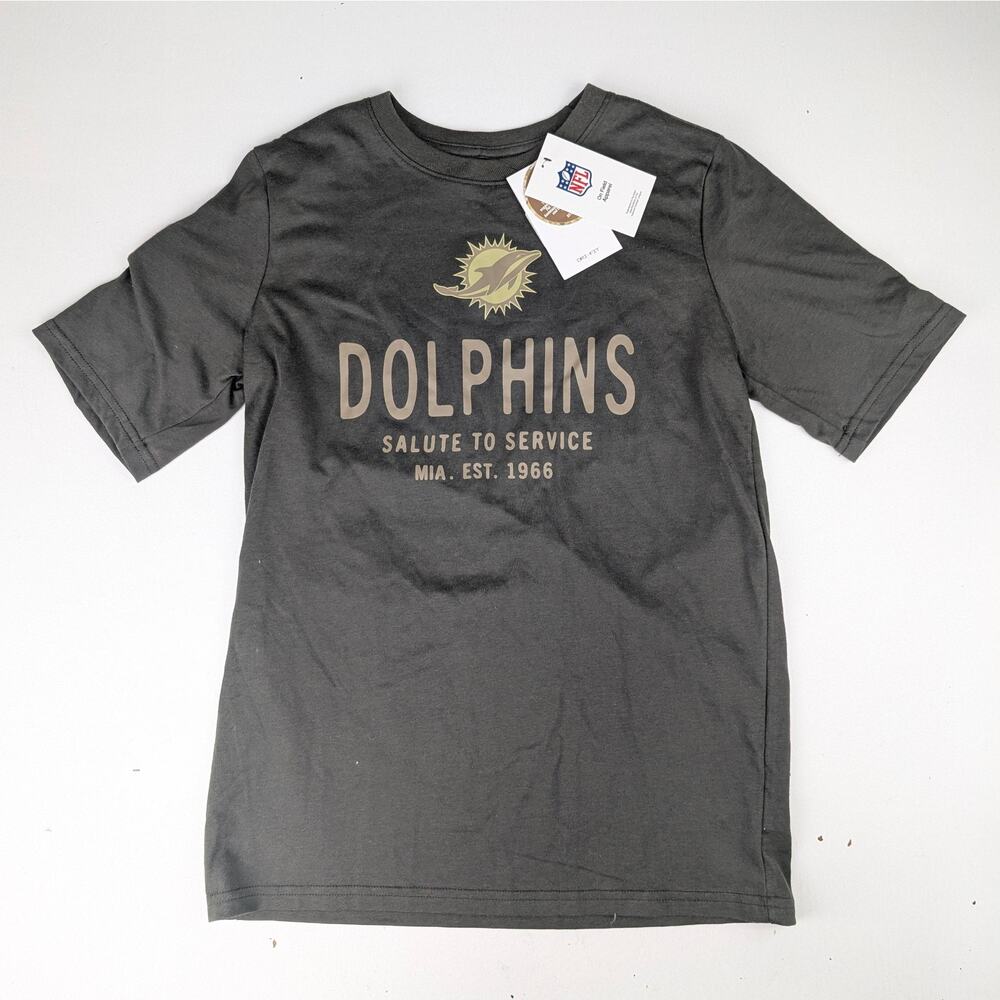 Nike Youth XL Miami Dolphins Salute to Service Tee - Olive Green
